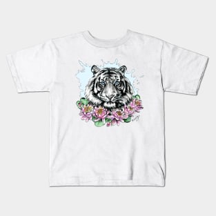 Black water tiger Kids T-Shirt